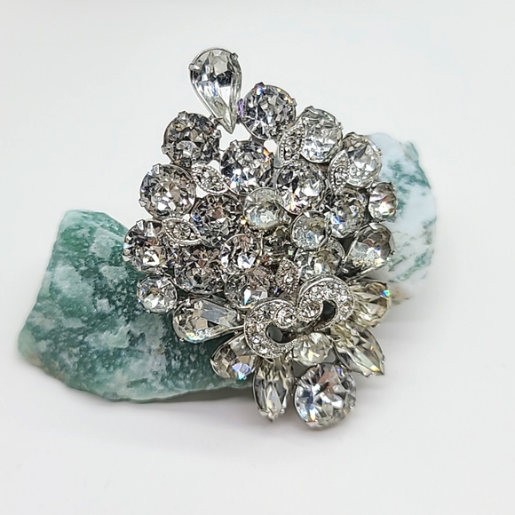 Vintage EISENBERG ICE Pronged Rhinestone Brooch! Excellent Condition! - Picture 12 of 12